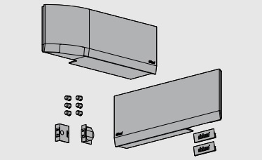 Комплект заглушек AVENTOS HF/HL/HS top для SERVO-DRIVE белый шелк — фото 3