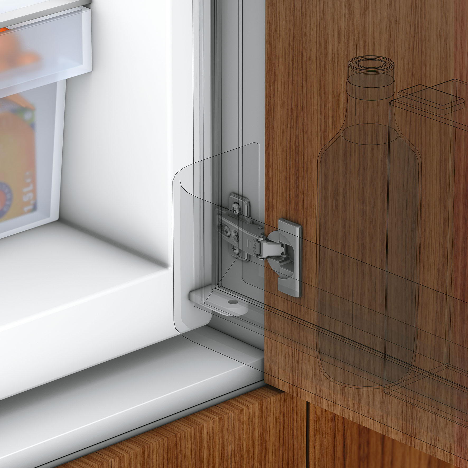 Петля MODUL 95° накладная для дверей холодильников — фото 4