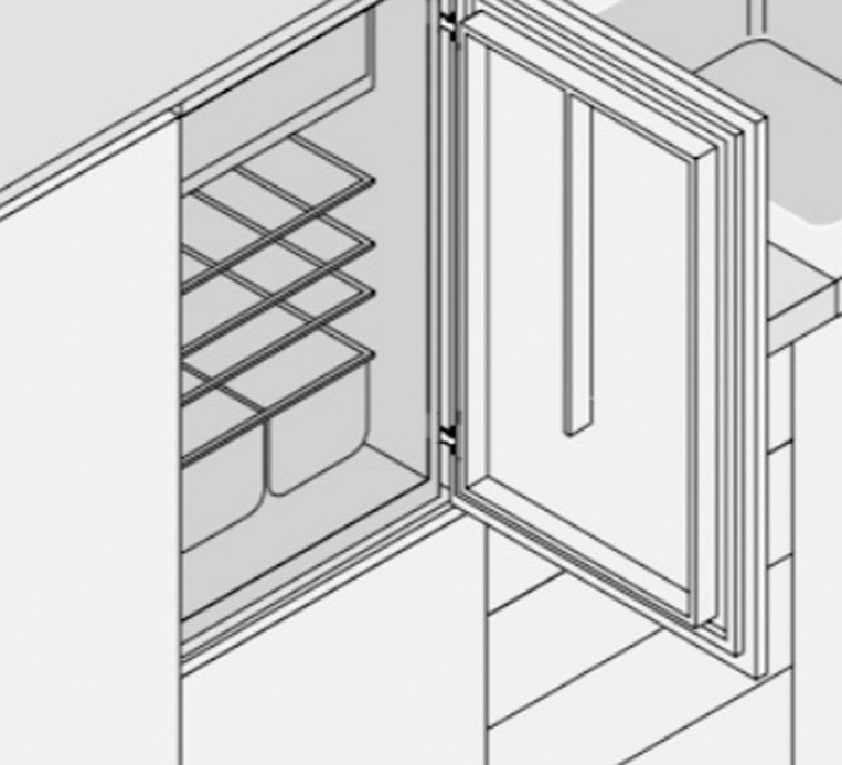 Петля MODUL 95° накладная для дверей холодильников черный оникс — фото 4
