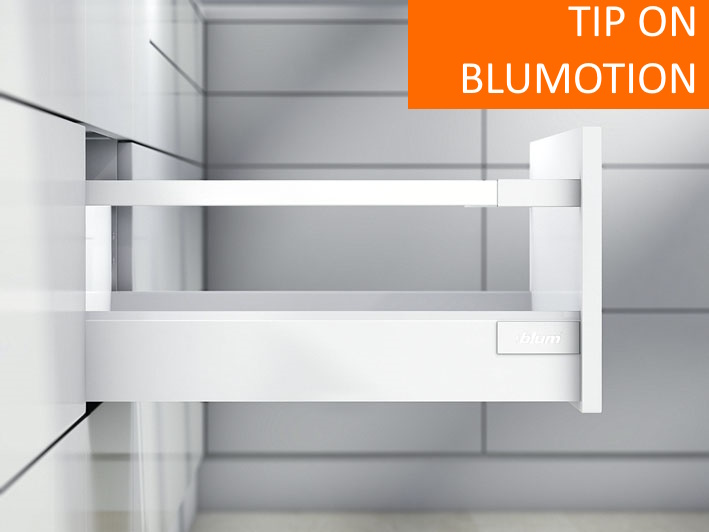 Ящик с высоким фасадом TANDEMBOX antaro D - 1 релинг (высота D = 224 мм) TIP-ON BLUMOTION
