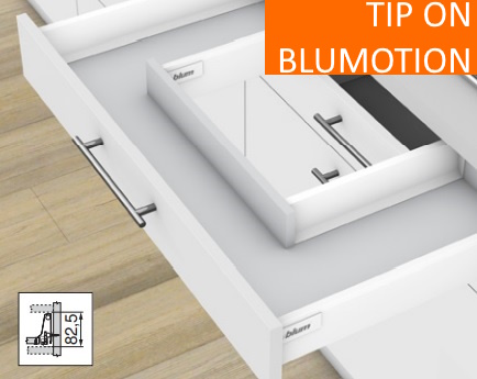 Стандартный ящик под мойку TANDEMBOX antaro M (высота М = 83,6 мм) TIP-ON BLUMOTION