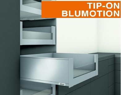 Высокий внутренний ящик панель с низ./высок. вставкой LEGRABOX C (высота C= 191 мм) TIP-ON BLUMOTION