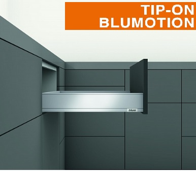 Стандартный ящик LEGRABOX M (высота M=106 мм) TIP-ON BLUMOTION