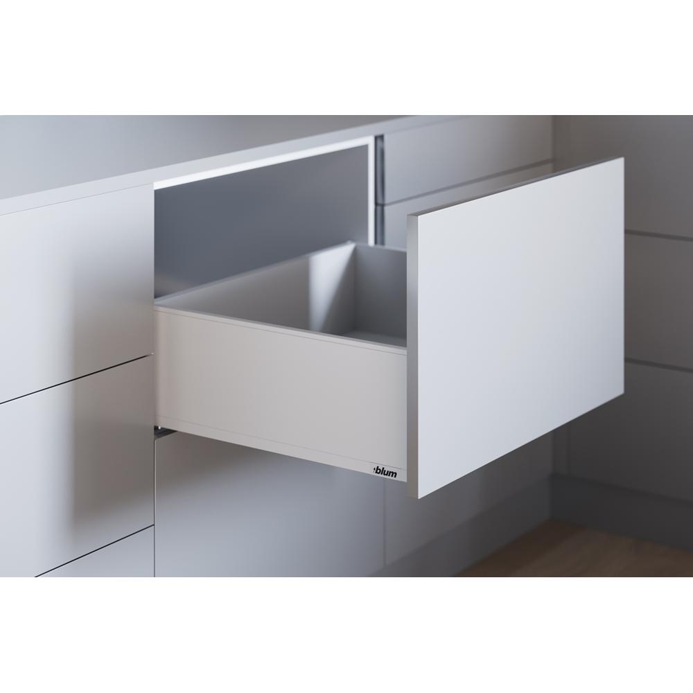 LEGRABOX pure, cтандартный ящик BLUMOTION, высота C 500 белый шелк