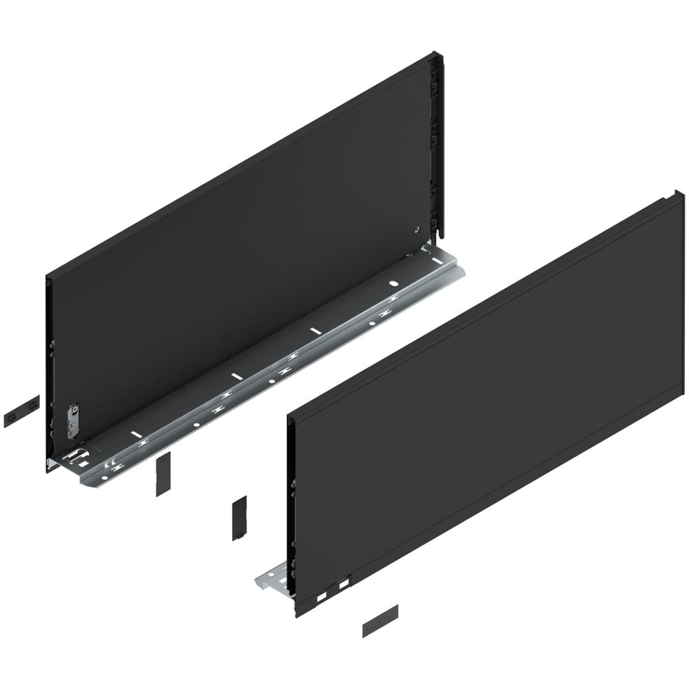 LEGRABOX pure царга, высота F (241,0 мм), НД=550 мм, левая и правая, КАРБОН черный мат.