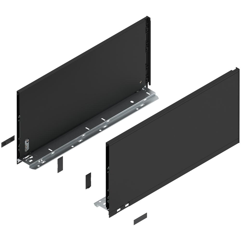 LEGRABOX pure царга, высота F (241,0 мм), НД=500 мм, левая и правая, КАРБОН черный мат.