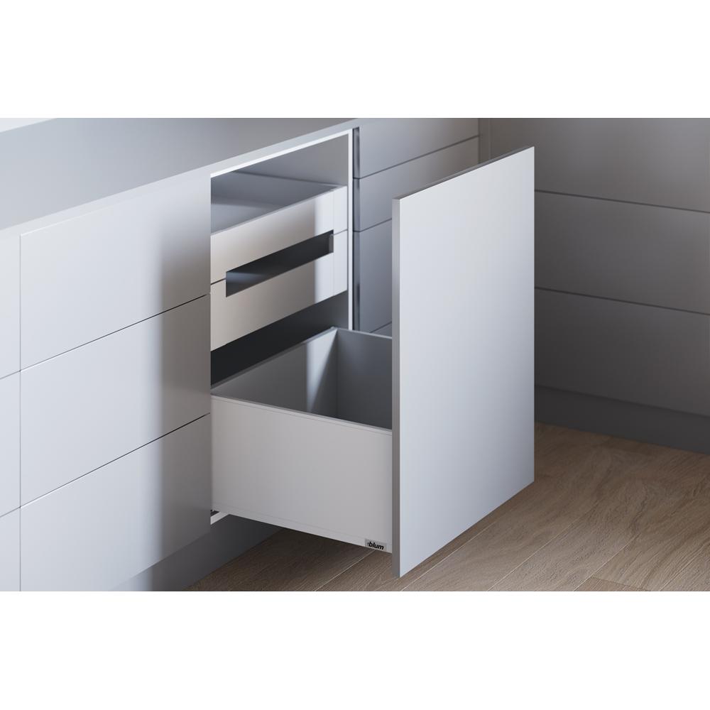LEGRABOX pure, cтандартный ящик BLUMOTION, высота F 400 белый шелк