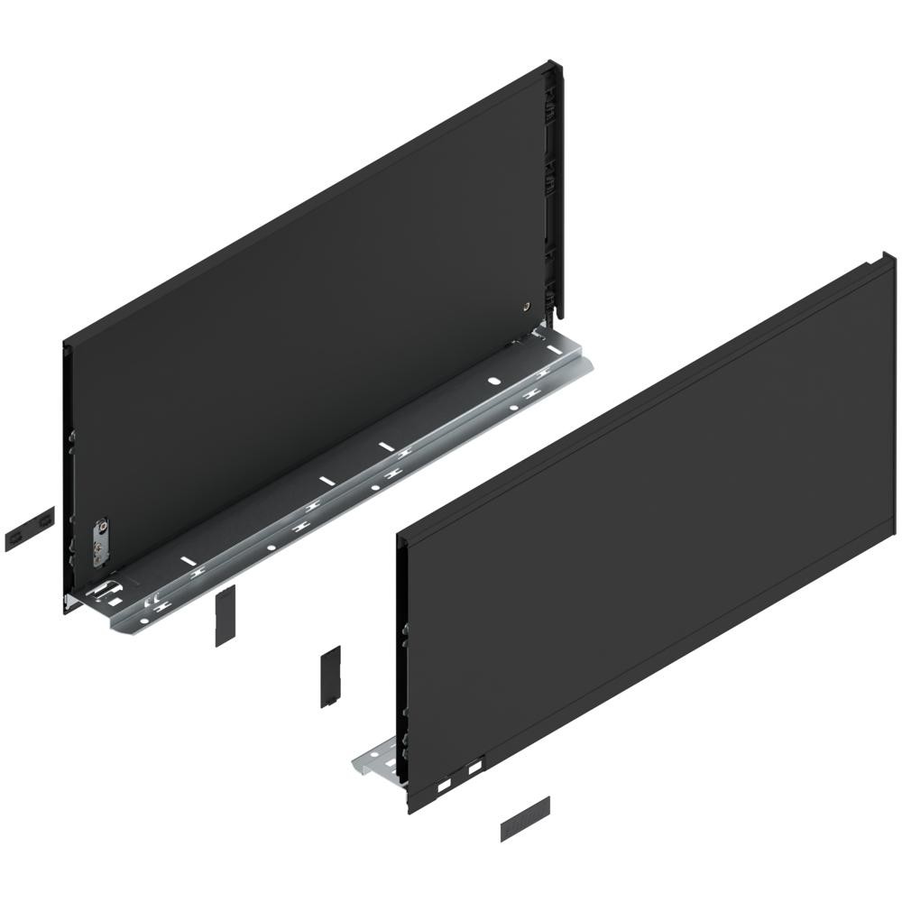 LEGRABOX pure царга, высота F (241,0 мм), НД=450 мм, левая и правая, карбоновый черный матовый