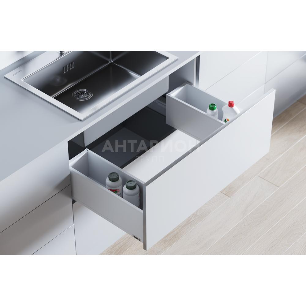 LEGRABOX pure, ящик под мойку, высота C, 450 мм, белый шёлк