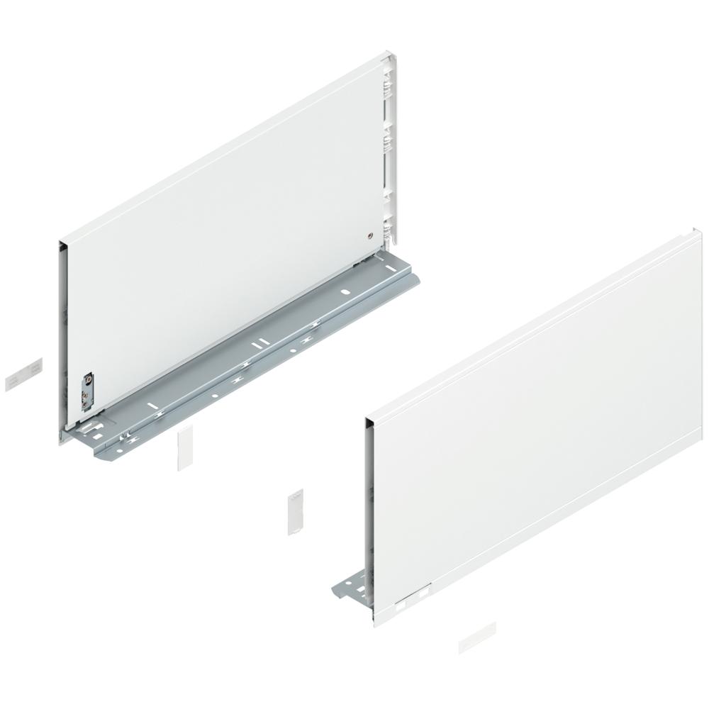 LEGRABOX pure царга, высота F (241,0 мм), НД=450 мм, левая и правая, белый шелк
