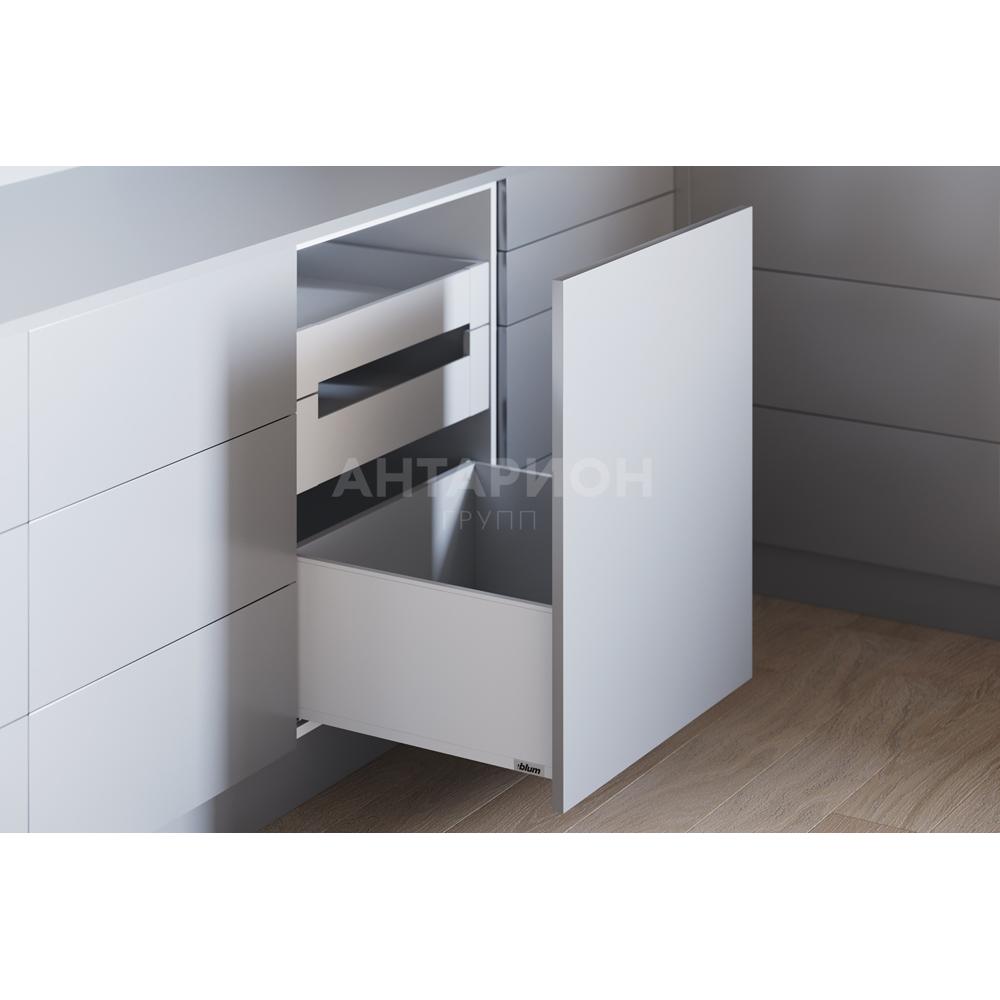 LEGRABOX pure, cтандартный ящик BLUMOTION, высота F 500 белый шелк
