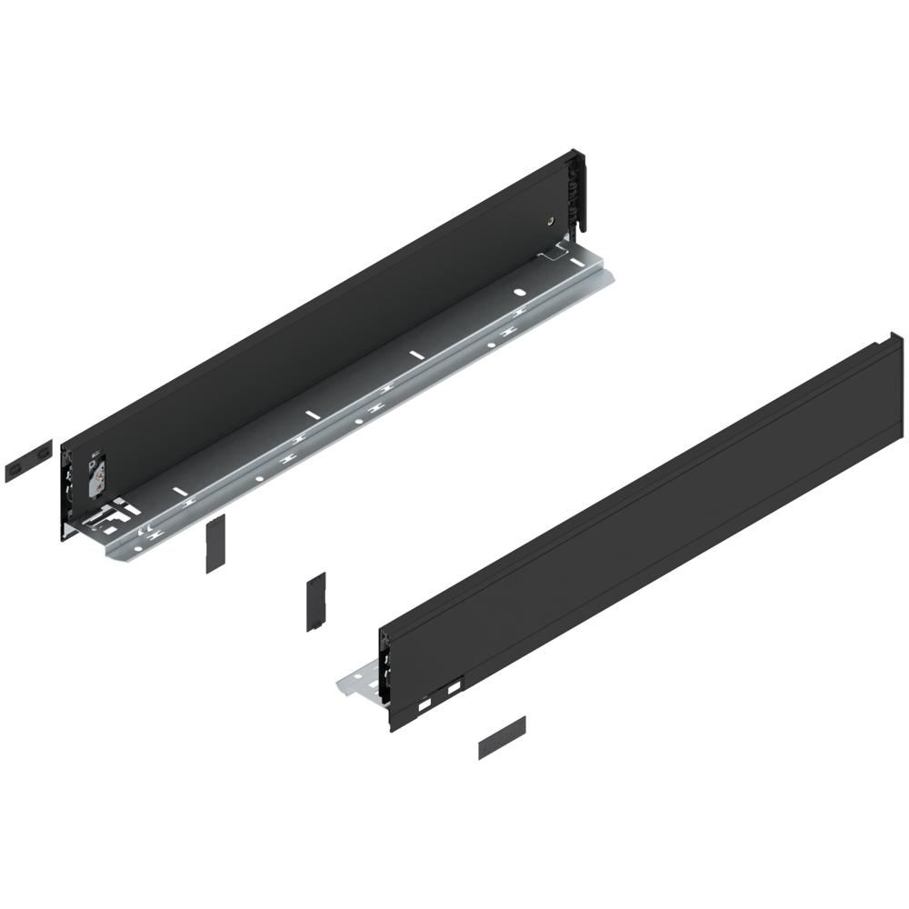 LEGRABOX pure царга, высота M (90,5 мм), НД=550 мм, левая и правая, КАРБОН черный мат.