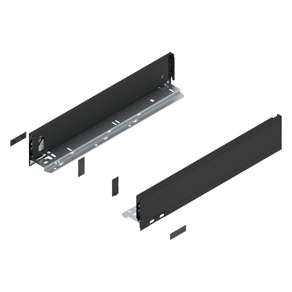 LEGRABOX pure царга, высота M (90,5 мм), НД=450 мм, левая и правая, КАРБОН черный мат.