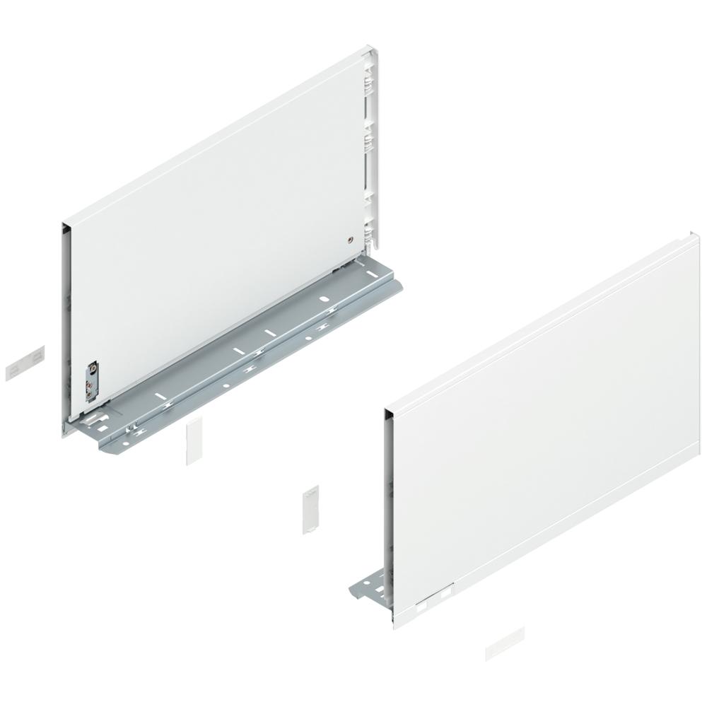 LEGRABOX pure царга, высота F (241,0 мм), НД=400 мм, левая и правая, белый шелк