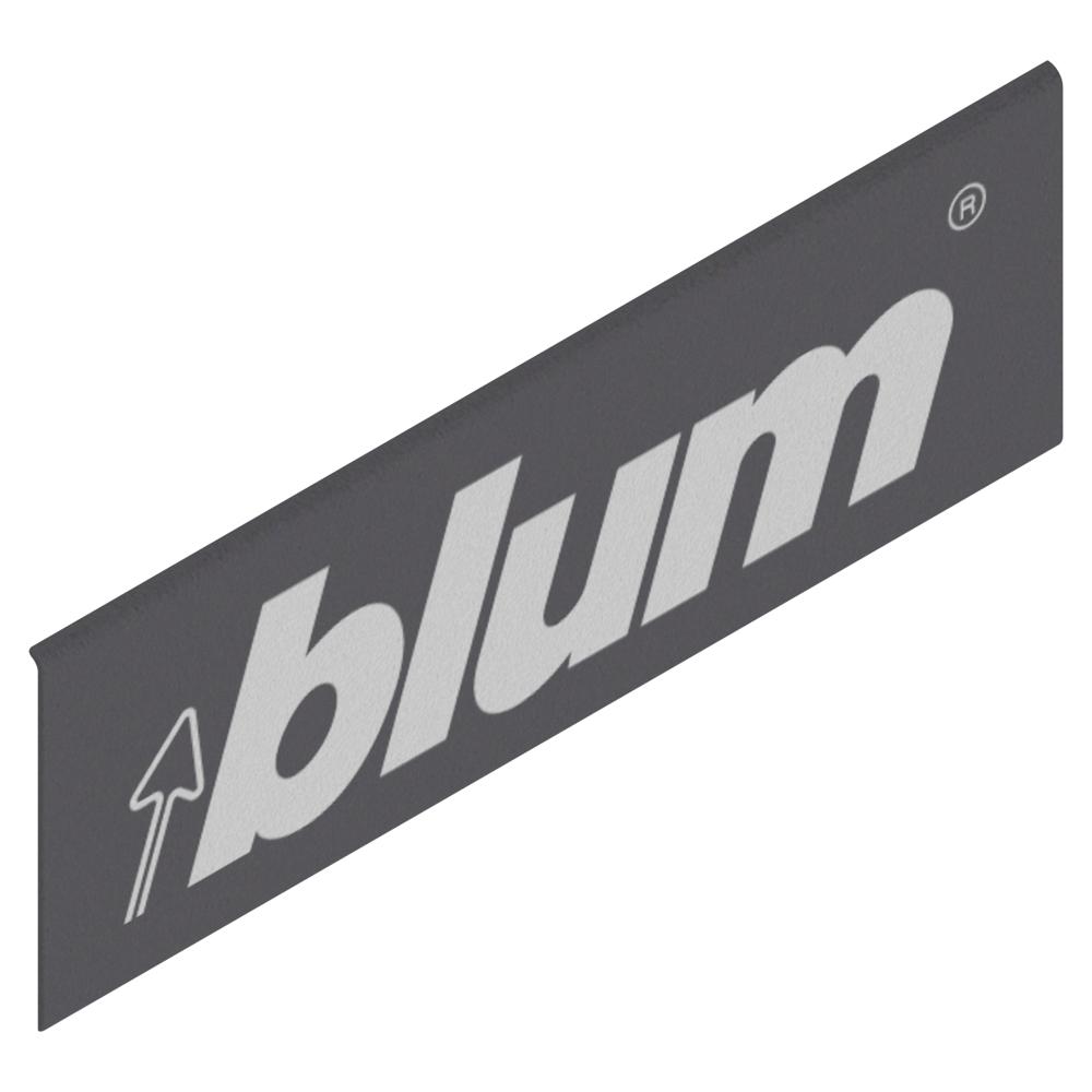 LEGRABOX заглушка cнаружи симметричная с надписью blum, серый ОРИОН
