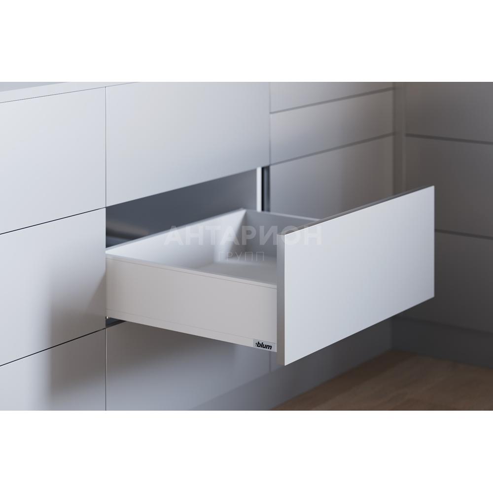 LEGRABOX pure, cтандартный ящик BLUMOTION, высота K 500 белый шелк