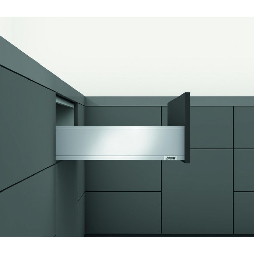 LEGRABOX pure, cтандартный ящик TIP-ON BLUMOTION, высота K 500 белый шелк