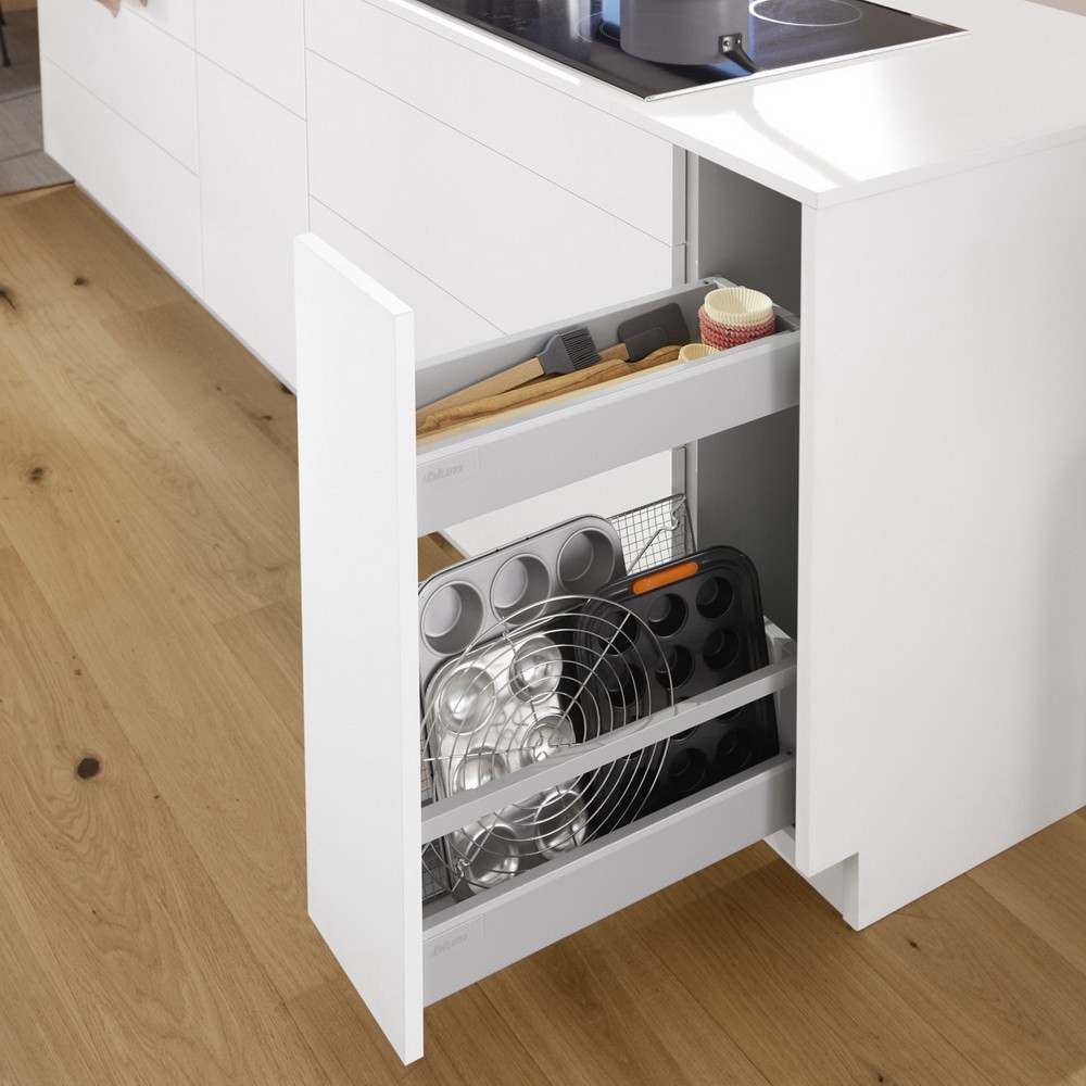 TANDEMBOX antaro M + D, длина 450 мм, ширина свыше 250 мм, серый металлик