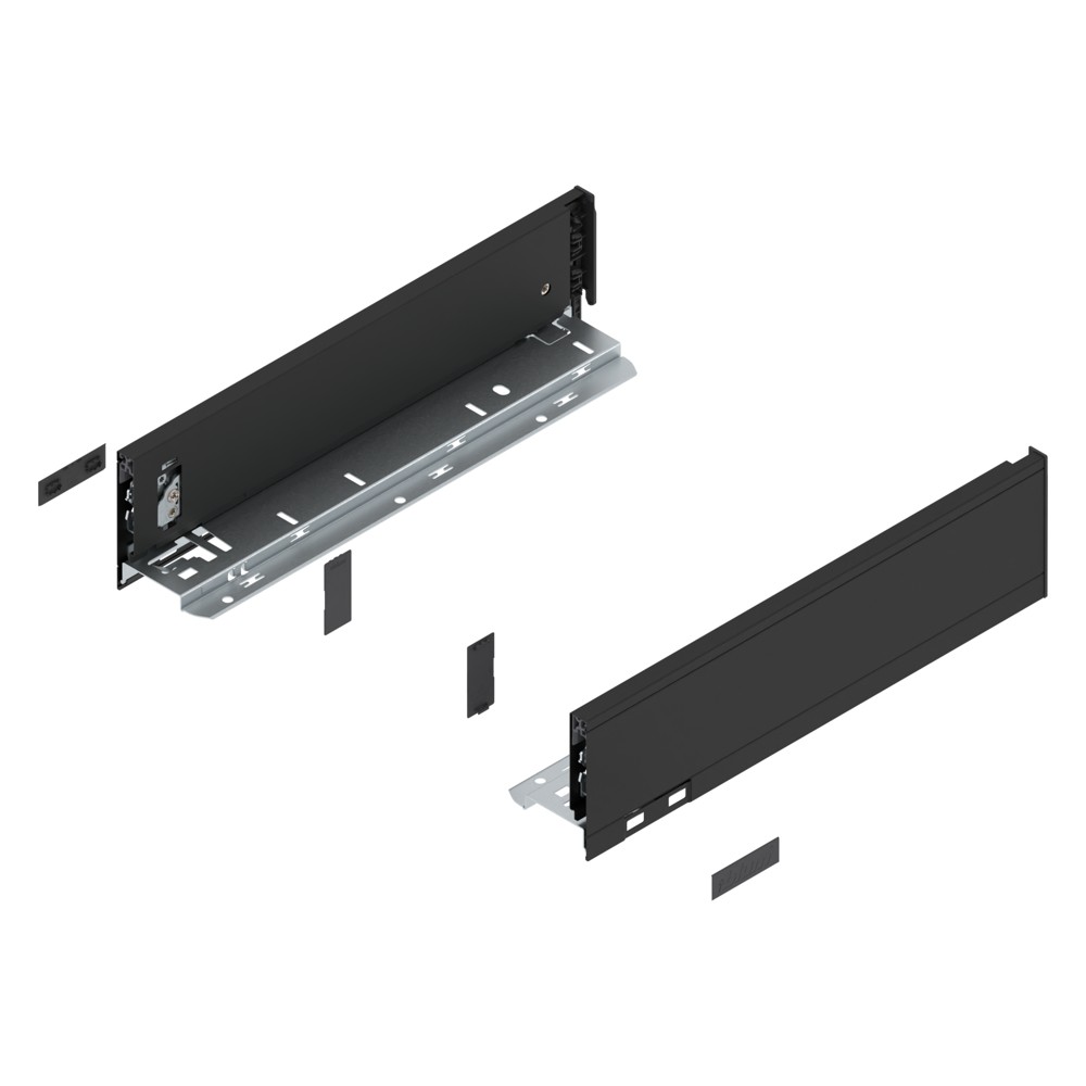 LEGRABOX pure царга, высота M (90,5 мм), НД=350 мм, левая и правая, КАРБОН черный мат.