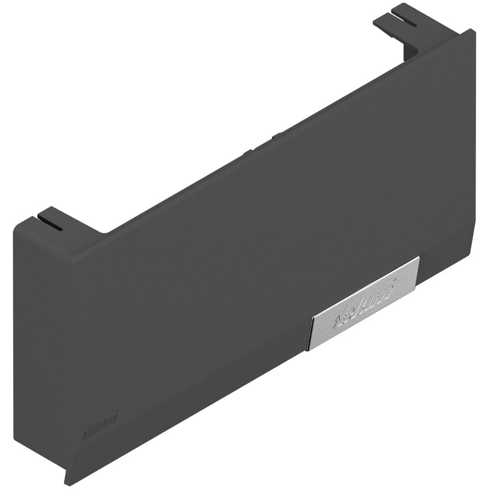 AVENTOS HK top заглушка большая (с вмонтир. малой) тёмно-серая/нерж. сталь, правая