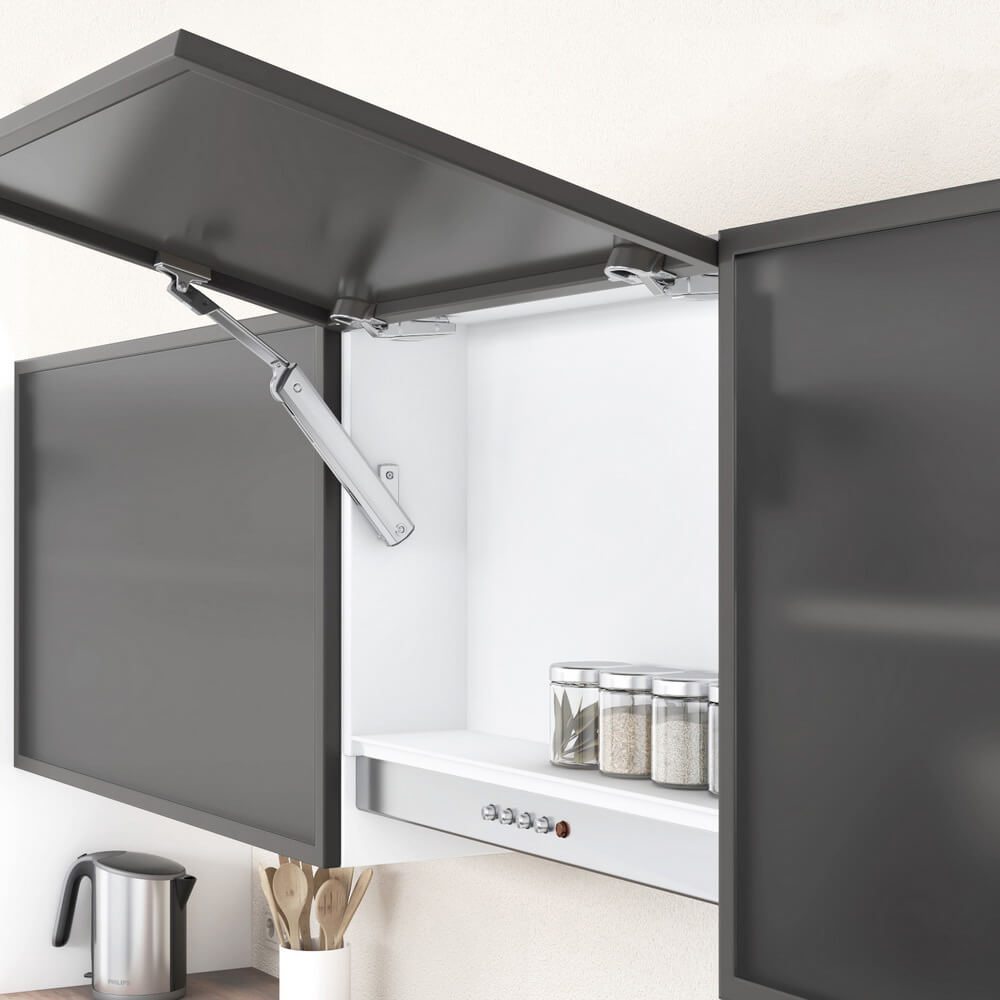 AVENTOS HK-XS узкая АЛЮМ. рамка cиловой механизм 13 BLUMOTION, 2 петли
