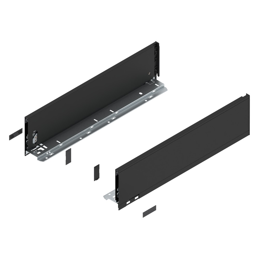 LEGRABOX pure царга, высота K (128,5 мм), НД=500 мм, левая и правая, КАРБОН черный мат.