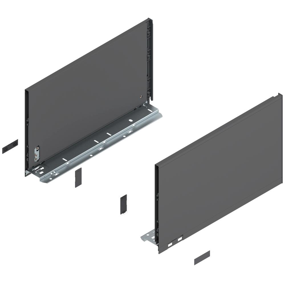 LEGRABOX pure царга, высота F (241,0 мм), НД=400 мм, левая и правая, серый ОРИОН