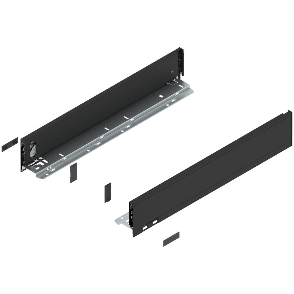 LEGRABOX pure царга, высота M (90,5 мм), НД=500 мм, левая и правая, КАРБОН черный мат.