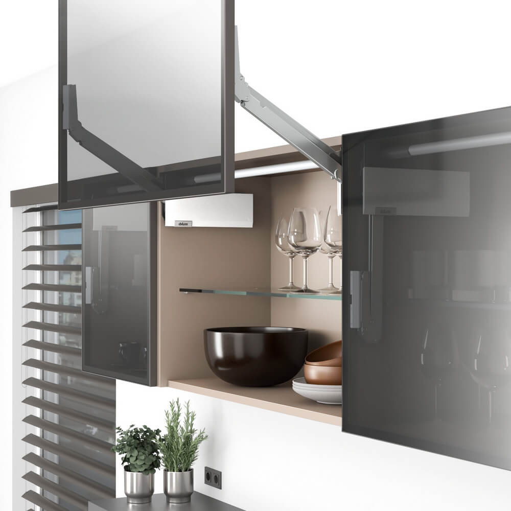 AVENTOS HL top 25/39 узкая алюминиевая рамка, БЕЛЫЙ