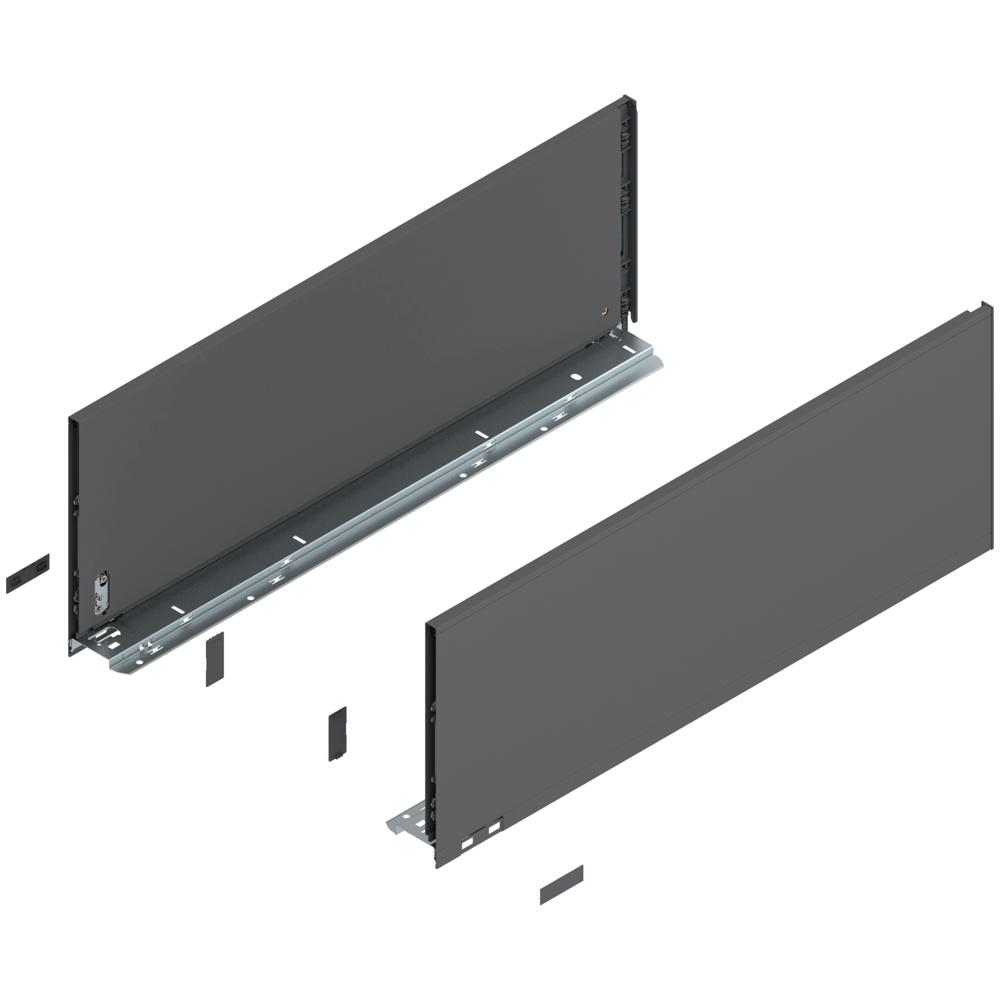 LEGRABOX pure царга, высота F (241,0 мм), НД=650 мм, левая и правая, серый ОРИОН